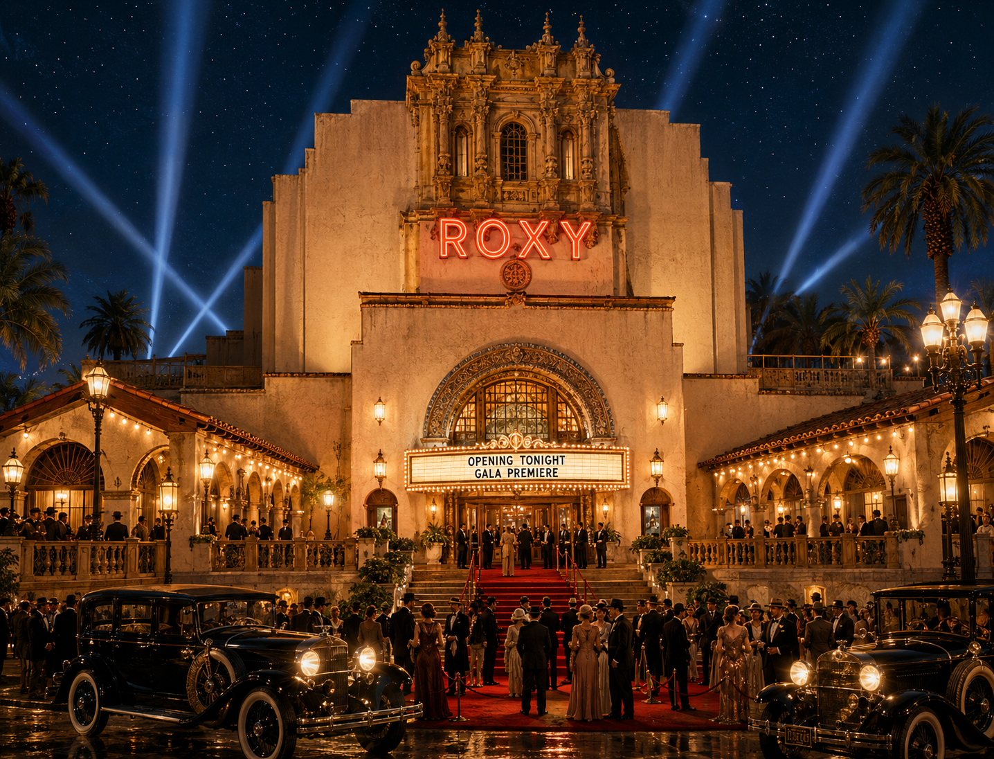 Parramatta Roxy Theatre marquee at dusk